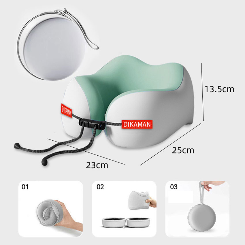 008 메모리폼 U자형 여행용 휴대용 차안 비행기 기차 목보호 수면 베개